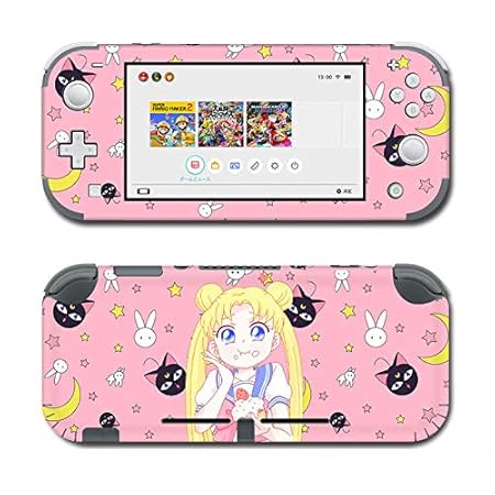 Amazon Co Jp Alvhntr ビニールスキンデカールステッカー 任天堂スイッチライト用 アニメプロテクター ラップカバー 保護フェイスプレート フルセット コンソール ジョイコン ドック セーラームーン 158 ゲーム