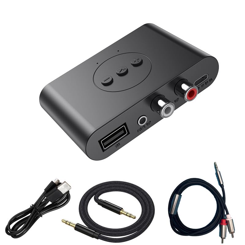 Bluetooth Audio Receiver Adapter V5.4 Bluetooth Adapter for Audio,Supports USB Flash Disk, for Smartphone Tablet Car Speaker Wireless Headset etc.