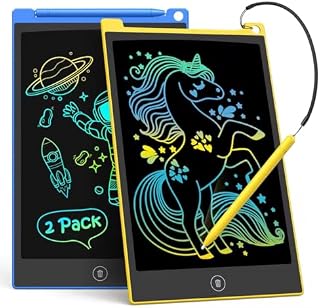 TECJOE 2 Pack LCD Writing Tablet, 8.5 Inch Colorful Doodle Board Drawing Tablet for Kids, Erasable Reusable Writing Drawing Pad, Learning Toys Gifts for 3 4 5 6 Years Old Boys and Girls Toddlers
