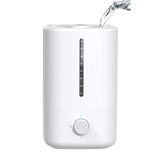 Top Fill Humidifiers for Bedroom, 4.5L Tank for Large Room, Oil Diffuser, 20dB Quiet Cool Mist Air Humidifier for Home Baby Nursery & Plants, Auto Shut-off and BPA-Free for Safety, 100H