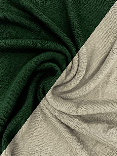 Project Better Place Women's Kashmere Feel Lightweight Long Sleeve V Neck Knit Sweater - Multi Packs (Medium, 2 Pack - Green/Beige) #TOP4