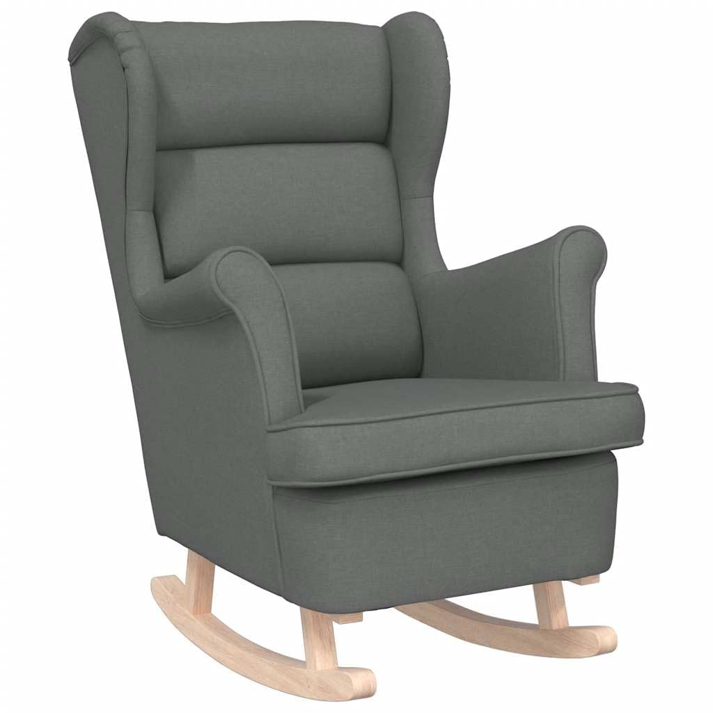 Sillón mecedora gris oscuro 74 x 90 x 102 cm tela sillón relax