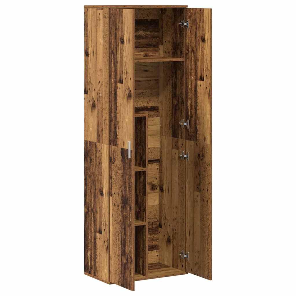 vidaXL Alto Mobile Legno Vecchio 60 x 35 x 180 cm Legno Multistrato, Ampio Spazio, Moderno Mobile Alto, arredo in Legno, Design Elegante, organizza la Stanza, unità alla Moda