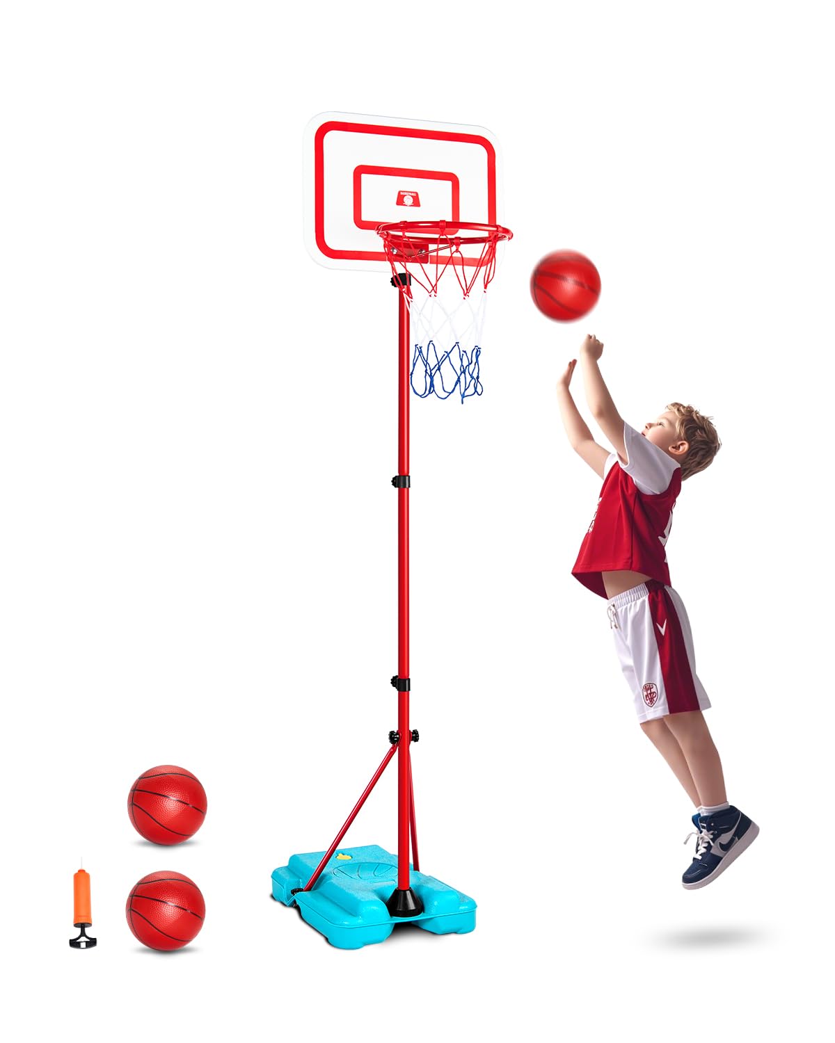 VEVOR Indoor Basketball Hoop for Kids, Indoor and Outdoor Backyard Sport Game, Toddler Basketball Toys for Kids 3-8 Years Old, Boys and Girls