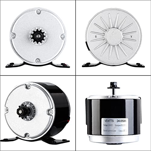Vevitts 350W Brushed Electric Motor, Small Brushed Permanent Magnet Electric Motor For E Scooter Drive Speed Control 24V 350W 3000Rpm #TOP2