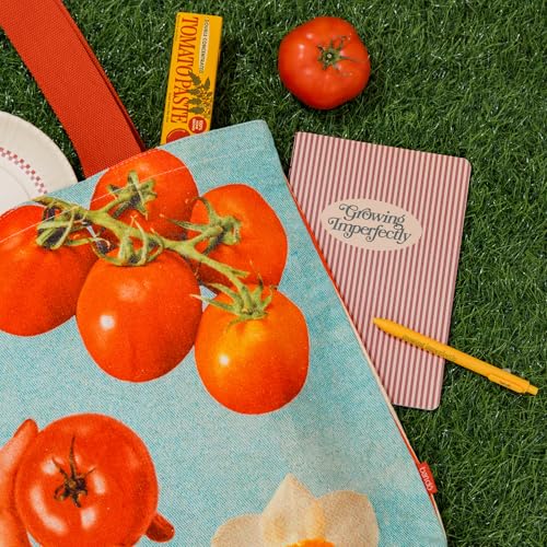 ban.do Big Canvas Bag with Shoulder Strap, Lightweight Reusable Travel Tote for Books, Beach or Produce, Tomatoes are the Best3