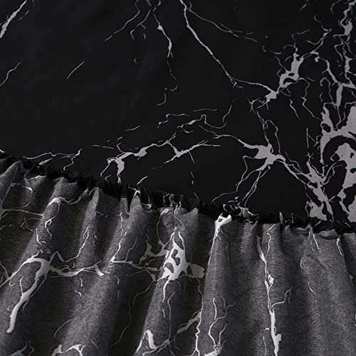 Mag Black Marble, Super Soft Microfiber Bed Sheet 3Pc, Marble Bedding Sheet Set Included 1 Fitted Sheet With 2 Pillowcases thumb #3