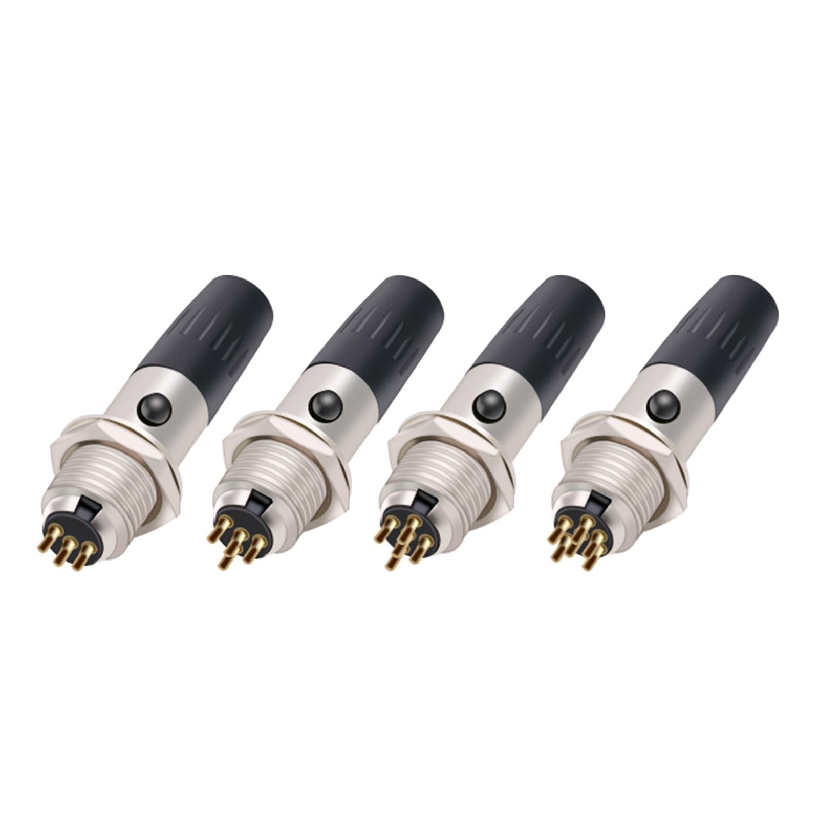 10 Sätze/los Mini XLR 3 4 5 6 Pin Buchse Stecker + Männlich Buchse Kleine XLR Audio Mikrofon MIC Adapter löten Draht Stecker (Color : 10xM 10xF 5P-02)