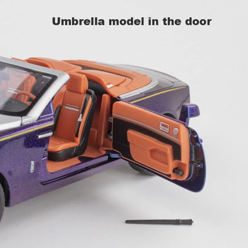 Image of Metal Pull Back Diecast Car 1:24 Big Rolls Royce Dawn Pull Back Car Model With Sound Light Boys Gifts Toys For Kids?Pack Of 1?, Multicolor