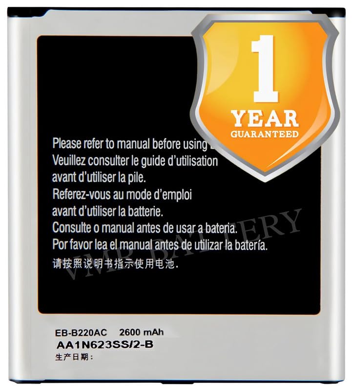 Image of Original EB-B220AC Battery Compatible for Samsung Galaxy Grand 2 (SM-G7100, SM-G7102, SM-G7105, SM-G7108) - (2600mAh) - 1 Year Warranty K7