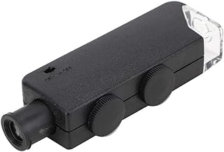Walfront 60 bis 100X Einstellbares LED beleuchtetes Taschenmikroskop Tragbare Lupe zum genauen Beobachten von kleinen Objekten ideal für unterwegs