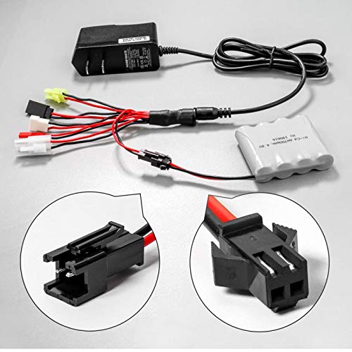 Rc Car Battery Charger Nimh Nicd Battery Packs Charger 4.8V 7.2V 8.4V 9.6V | 4.8V - 6.0V Rc Receiver Rx Battery Pack Charger #TOP3