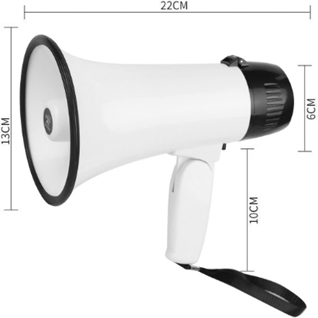 POCHY Megafono U Riproduzione Disco Altoparlante megafono Sirena incorporata con registratore vocale attività all'aperto Piccolo Altoparlante megafono