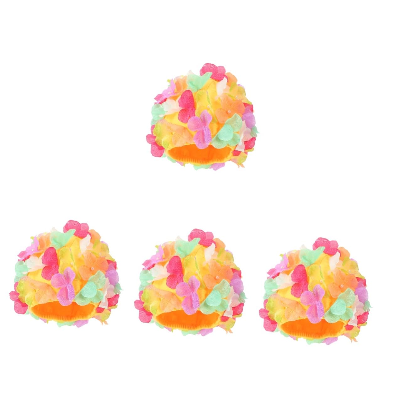 Abaodam Bonnet De Bain pour Femme Bonnet De Bain Imperméable Motif Floral en Tissu en Nylon pour Piscine pour Enfants