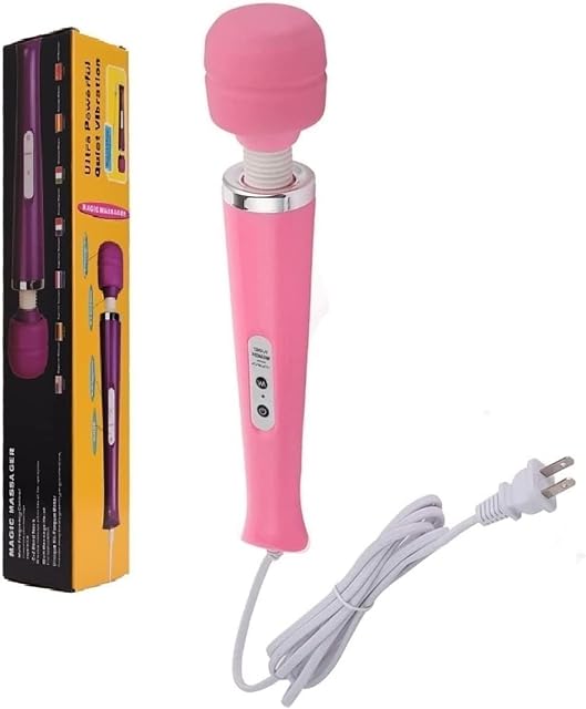 Powerful Handheld Electric Back Body Massage Vibrating for Woman Sports Recovery Muscle Aches Pain Shoulder Neck Leg Hand Foot Tool Pink Big Massager