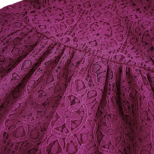 Image of BGFKS Baby Girl Tutu Dress Elegant Lace Pom Pom Flutter Sleeve with Flower Headband Set