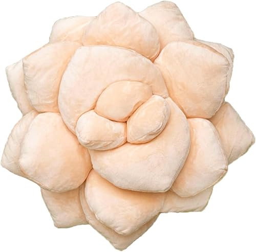 Green Philosophy Co. Lil Pop Almohada de flores suculentas de melocotón