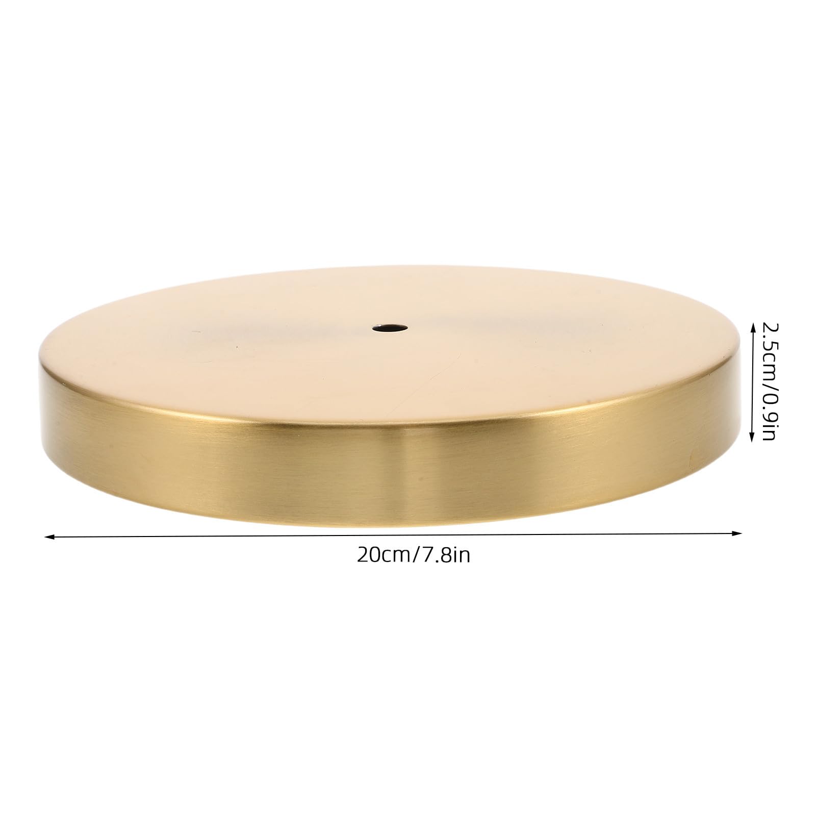 POPETPOP Base de Lámpara Redonda de Plástico Dorado con Soporte Estable
