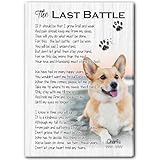 Personalized Dog Memorial Canvas, “The Last Battle” Poem Wall Art, Sympathy Gift for Dog Owner, Pet Loss Remembrance Gift A04-NCV21.3
