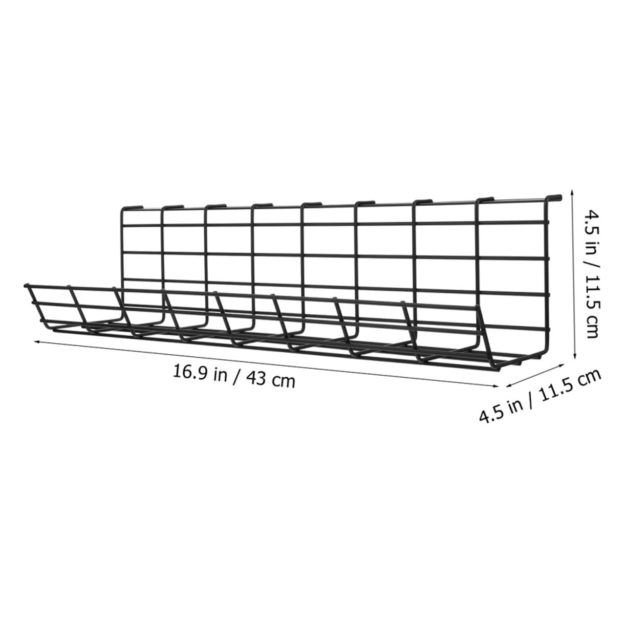 Organizador de Cables de Escritorio 2 Piezas, Hierro Negro