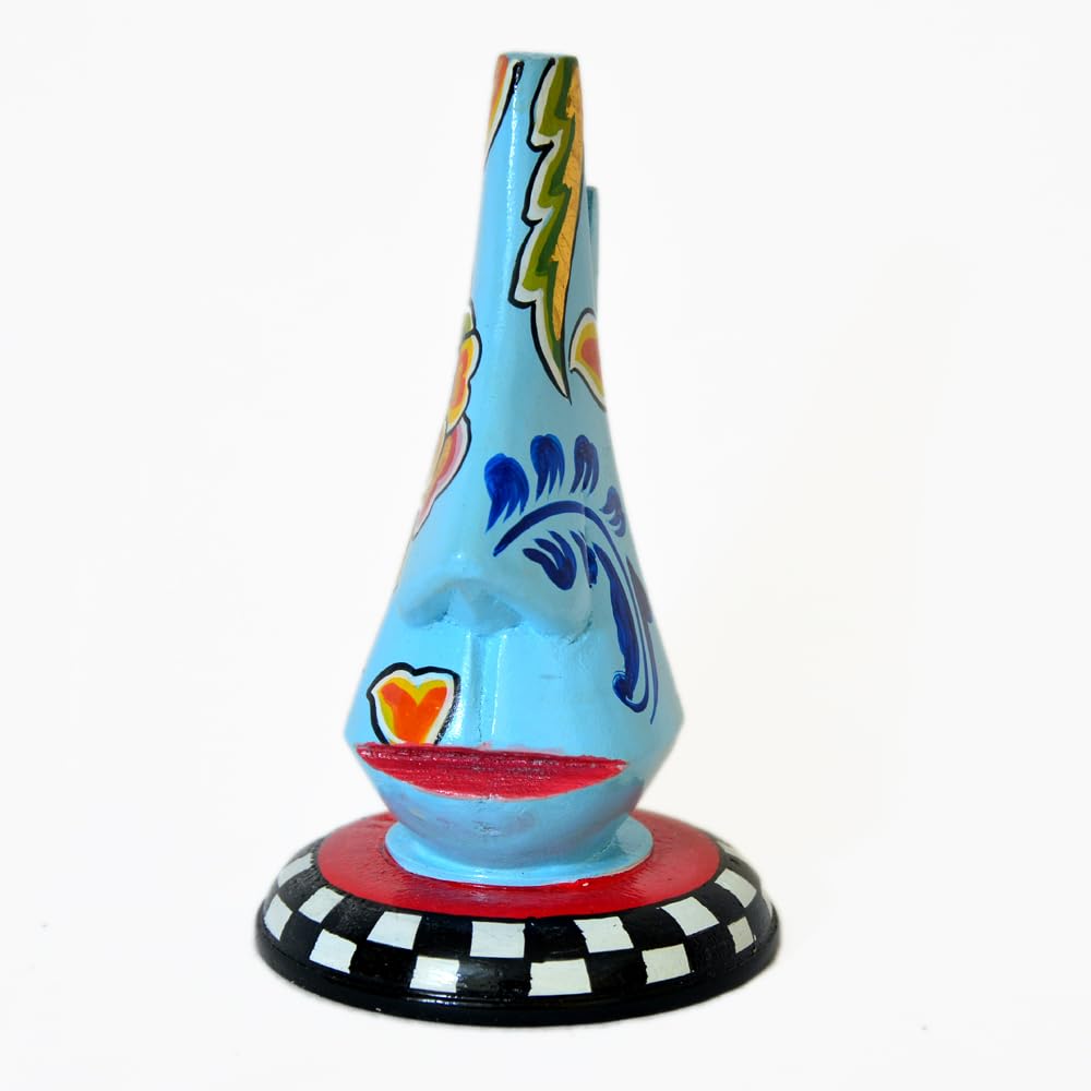 CraftEarth - Crafting Your Curiosity Hand-Painted Wooden Abstract Face Sculpture, A Stunning Artistic Accent – WD-18-A-B-image-25