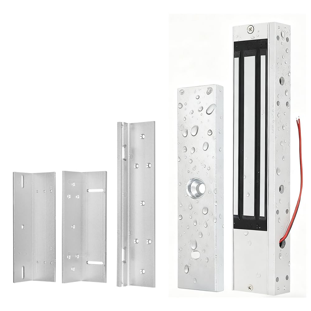Verrou magnétique électronique, 280 kg avec support ZL de 280 kg, DC 12 V, étanche, contrôle d'accès, serrure de porte