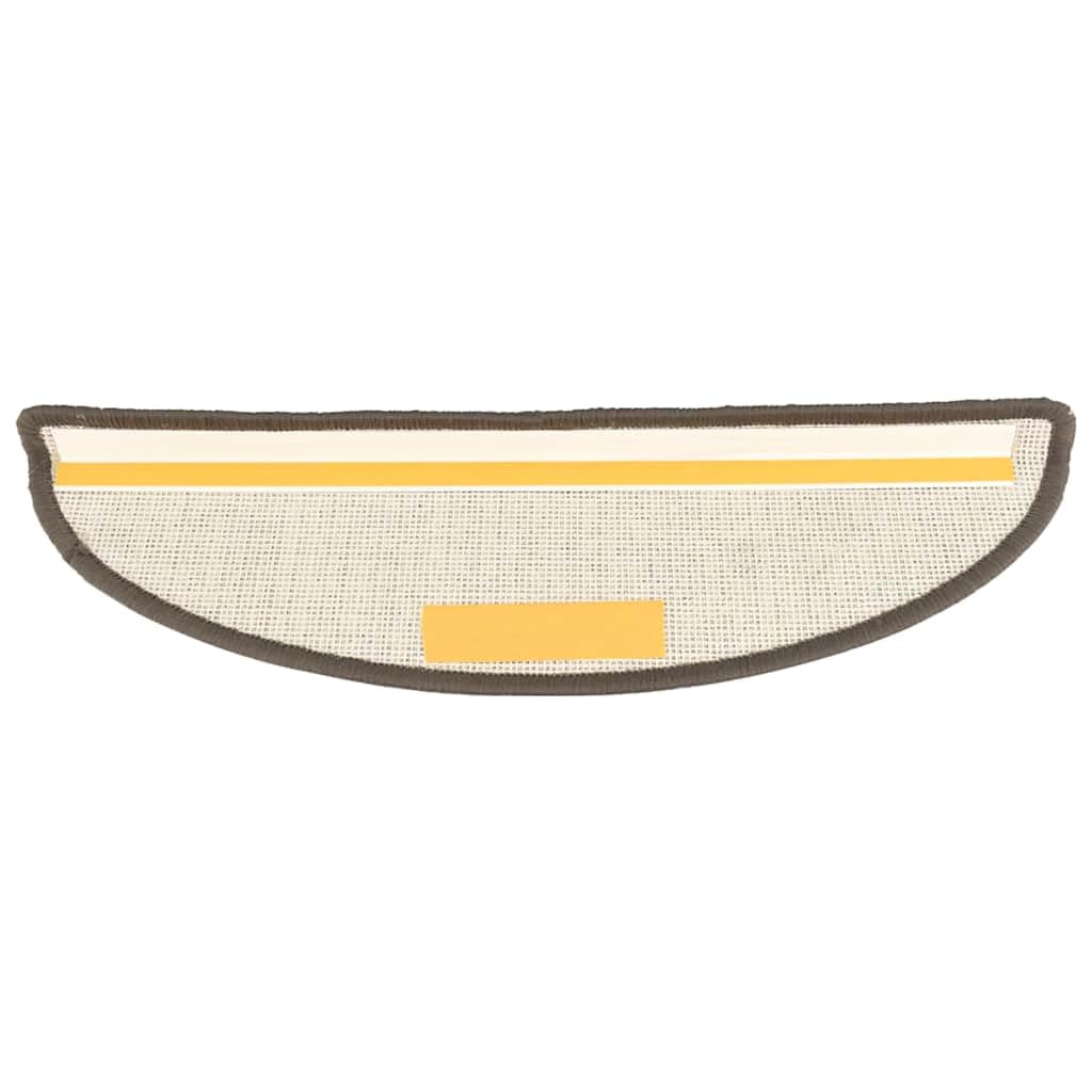 Lot de 15 tapis d'escalier gris 56 x 17 x 3 cm