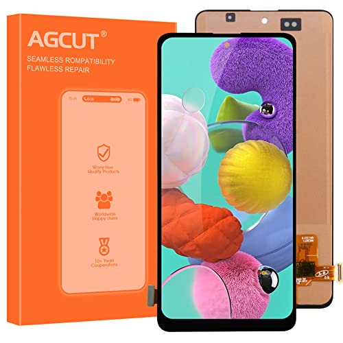 LCD Display für Samsung A51 4G Ersatzbildschirm für Samsung Galaxy A51 4G SM-A515F SM-A515U 6 5 Zoll Incell LCD Digitalizer Touchscreen montiert mit Reparatur (Schwarz ohne Fingerabdrücke)