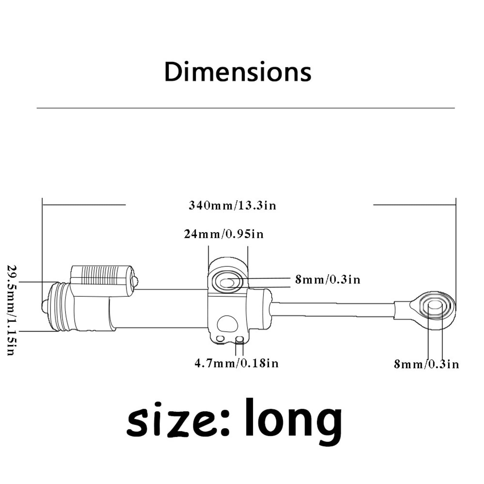 Amortisseurs De Direction Réglables Universels pour Moto, Modification Directionnelle, 373MM, pour Kawasaki