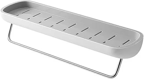 PUSKIU Estantes flotantes sin taladrar para pared, estante de pared sin taladro, estante de pared sin perforación, estante de ducha montado en la