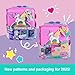 Polly Pocket Pollyville Playset, Resort Rollaway Suitcase, Large Travel Toy with 4 Dolls, Car, 25+ Accessories & Storage