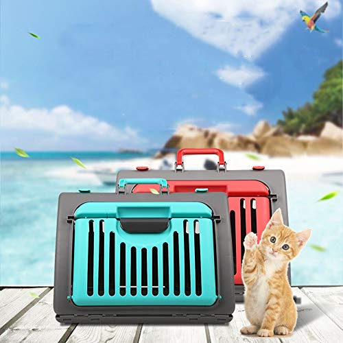 Maille sac pour animaux rouge avec structure pliable et aération intégrale - 4