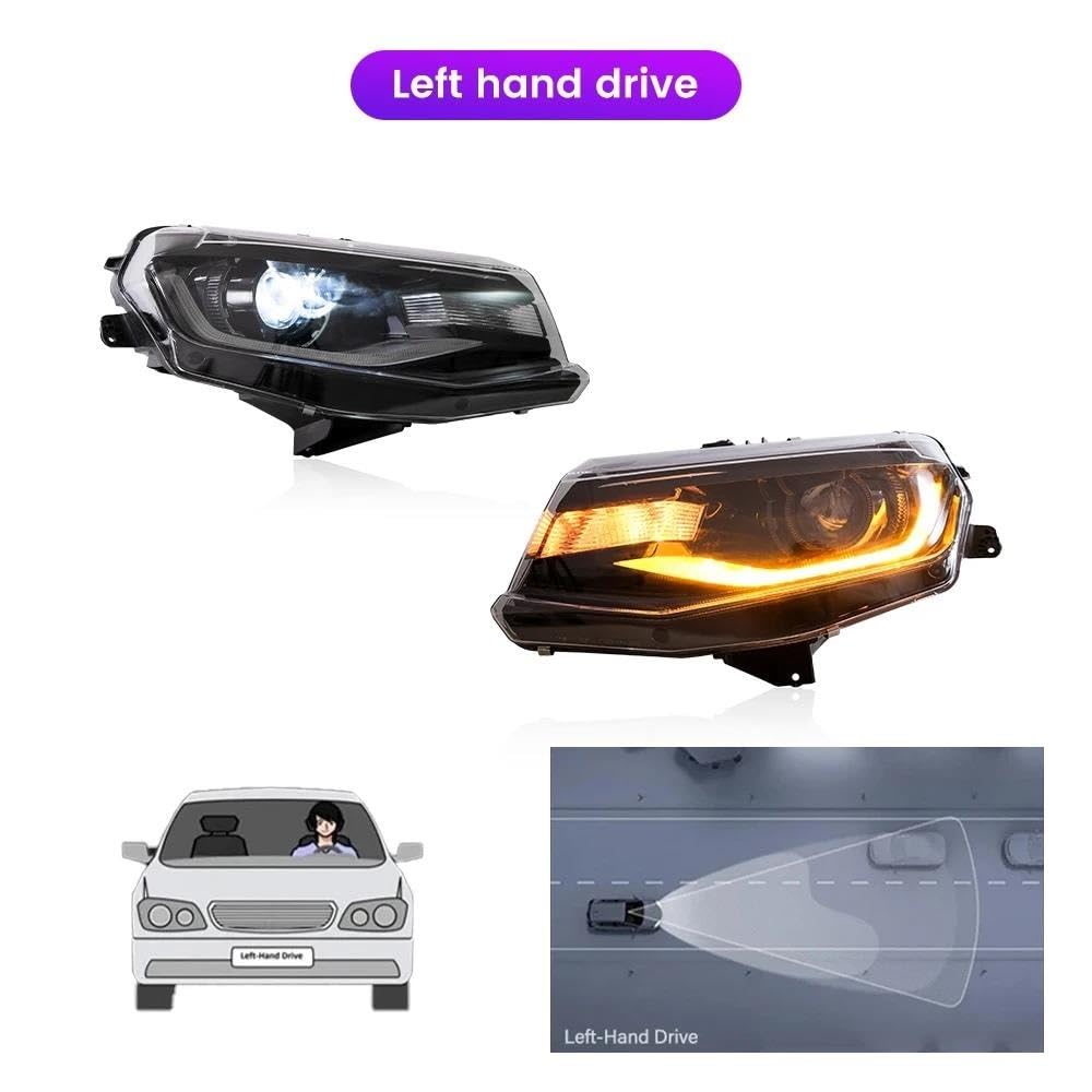 Faro Dell'auto Per Chevorlet Per Camaro 2016-2022 | Gruppo LED Lampada Frontale DRL Fari Indicatori Di Direzione(Guidatore mancino)