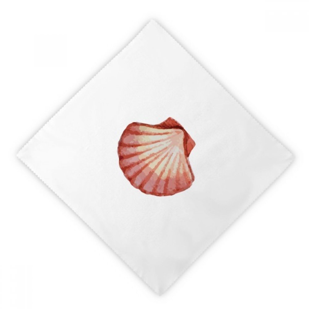 Servilletas de tela con ilustración de vieira roja, elegancia textil reutilizable, 2 piezas