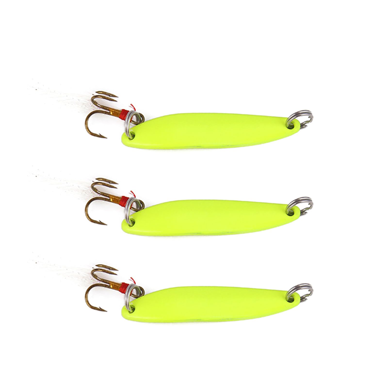 3Pcs Metal Luminously Spoon Baits Spinner Fishings Lure Sequins Artificial Hard Baits with Hook Metal Fishings Lure