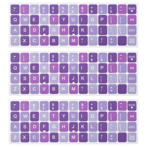 Stickers Universales para Teclado en Inglés 3 Piezas miniatura 1
