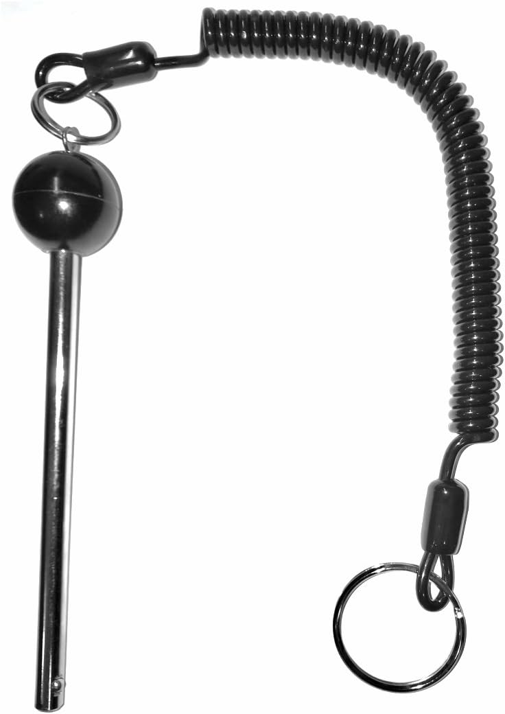 Pin, Tensile - Universal Weight Stack SELECTOR Key - 3/8" Dia Chrome Pl Steel Shaft || Cotterless Detent Hitch PINS - Deluxe Round Knob w/Jumbo 12" Designer Lanyard | by SBD