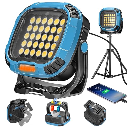 【防災対策】投光器 LED作業灯 ランタン 集魚灯 6000mAH 4000LM 超高輝度...