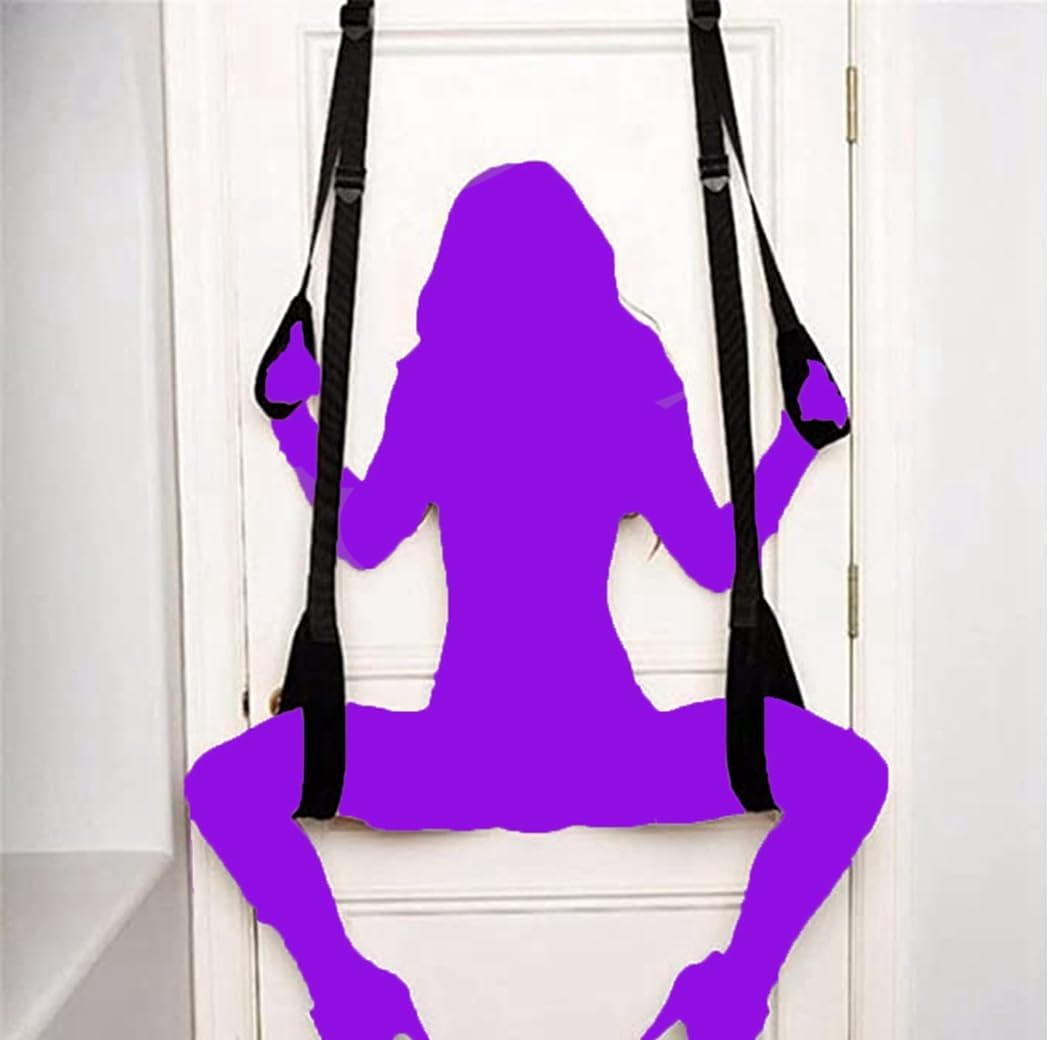 Door Mount Sex Slingshot Swing for Adults Couples Over The Door Sex Swing for Adults 300lbs Heavy Duty Frequent Flyer Door Swing Sex Pure Romance Adult BSDM Toys Sex Funiture for Bedroom Women Sweater