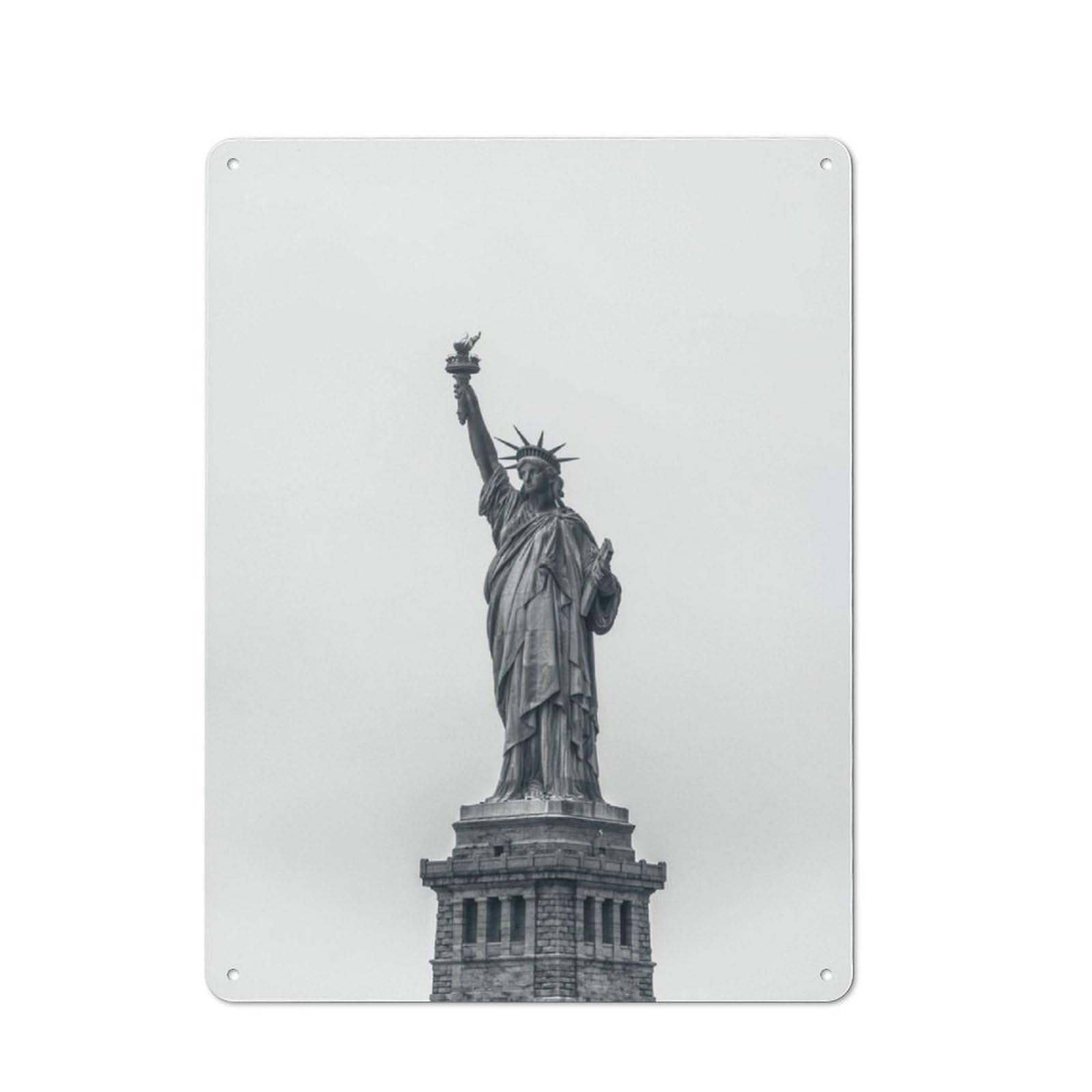 Junmoney Statue Of Liberty Cottage Style Country Metal Sign 40X30cm, Farmhouse Wall Decor For Farmhouse Kitchen, Pantry Or Dining Area