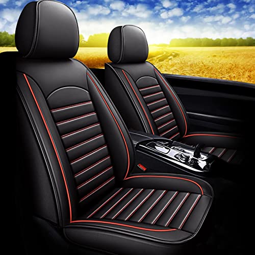 IKABEVEM Car Seat Covers Fit for Audi A5 Coupe/Hatchback/Convertible 2011-2022 (Not Fit for Double Door Version) Seat Cover Compatible Airbag Seat Cushion Protector(2 Rows 5 Seats)-Red Line