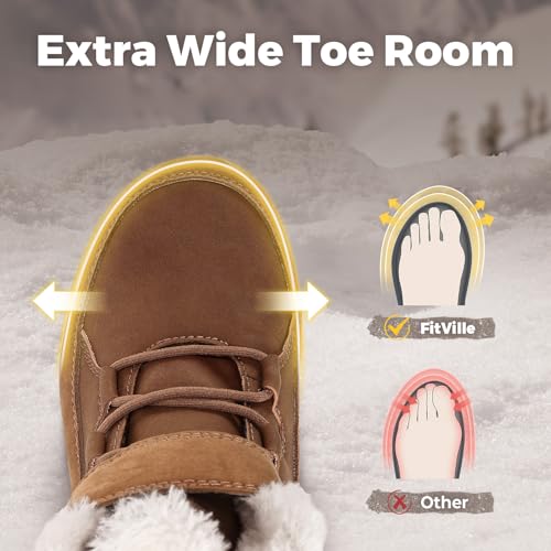 FitVille Womens Wide Snow Boots Fur Lined Boots for Women Winter Warm Boots Wide Width Womens Outdoor Snow Booties2