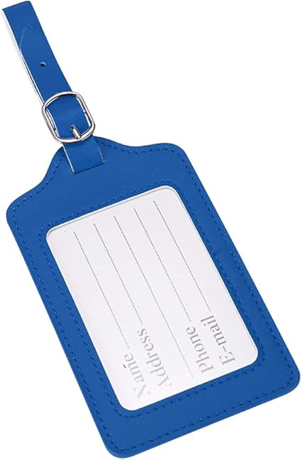 Blue leather luggage tag Clearance