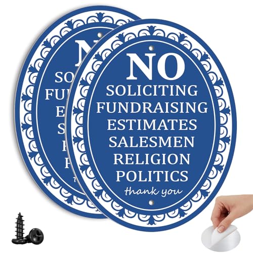 Panneau No Soliciting pour stopper les vendeurs et démarchages sur votre porte d'entrée en métal
