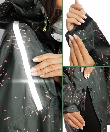 Jubi® Regenponcho Damen aus 100% Recycled Polyester - Grün- Nachhaltig, Leicht & Wasserdicht