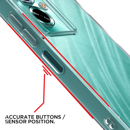 Image of Outlouders Back Cover for Oppo A79 5G Clear Transparent PC + TPU Bumper Case with Raised Edges for Shockproof Protection (Transparent)