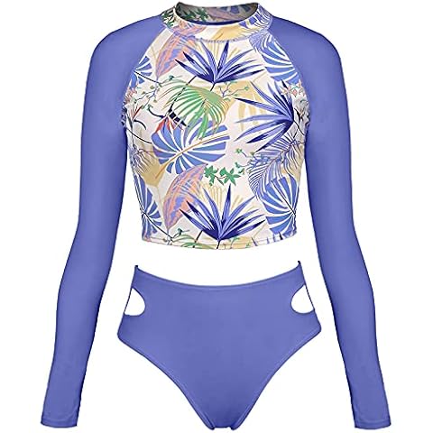 Conjunto de traje de baño de surf de manga larga para mujer, Charmo Cover