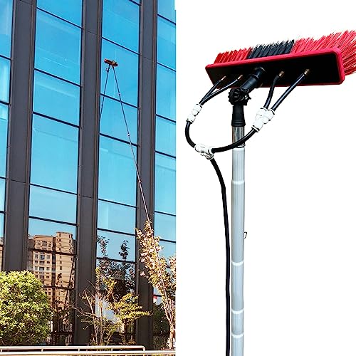 Perche de nettoyage de vitres 3-9M pour laver les vitrages hauts et panneaux solaires sales