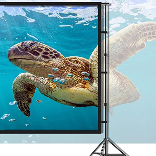 Pantalla para proyector plegable con trípode 100 pulgadas miniatura 3