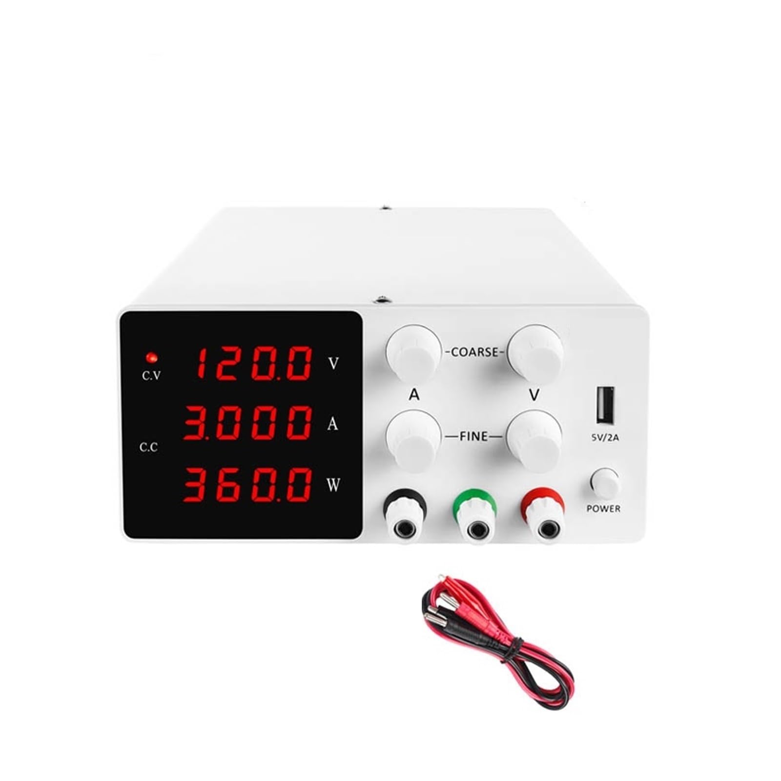 Alimentatore DC Regolabile 0-120V 0-3A Da Banco - Alimentazione Da Laboratorio Con Display - Foto 7